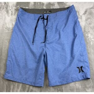 Hurley Board Shorts Men's Size 31 Heather Blue 32x8